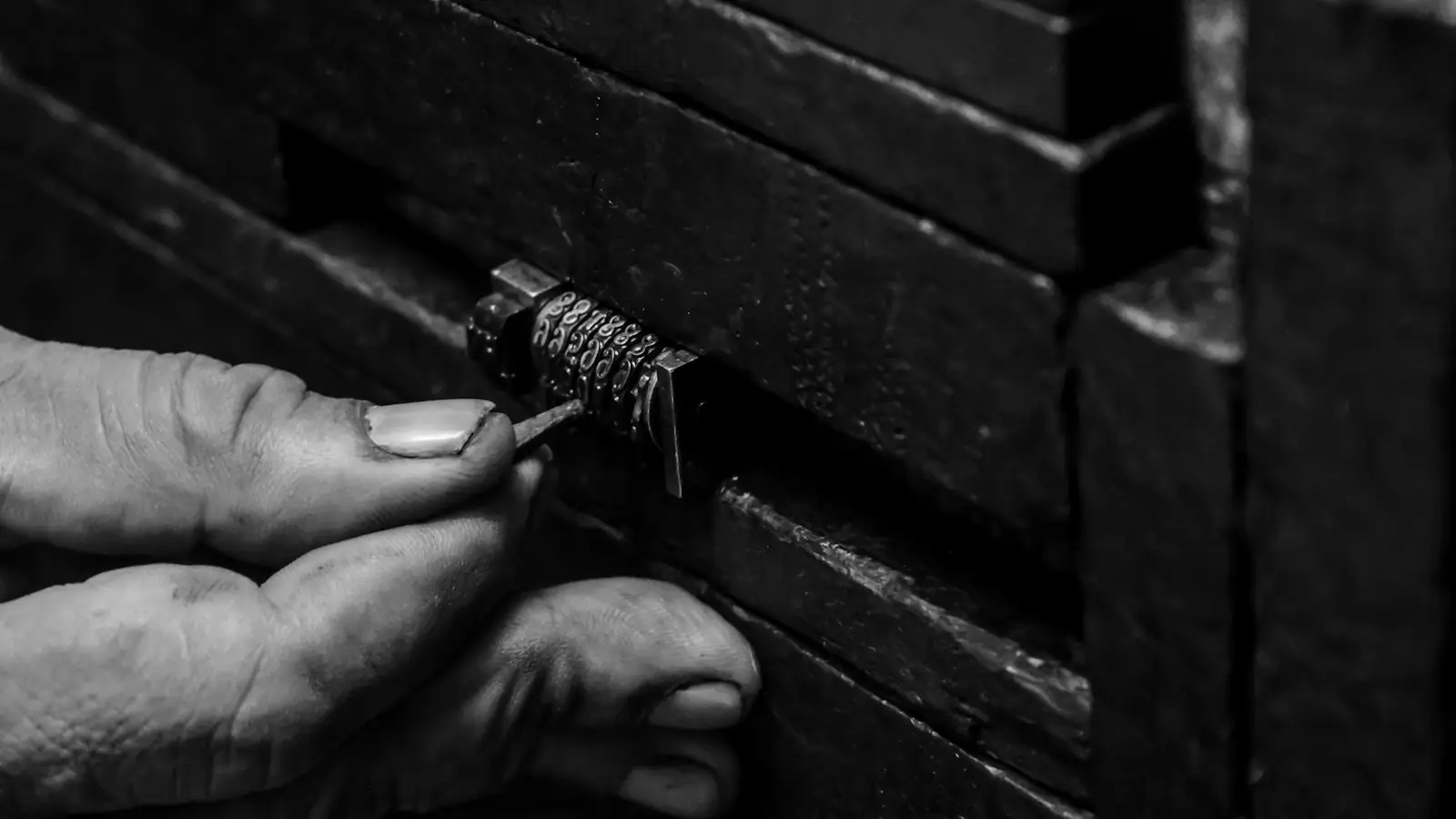 Person picking lock